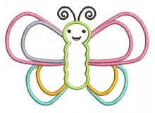Stickdatei - Happy Spring Schmetterling Appli